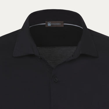 Silk-Blend Shirt in Night Blue
