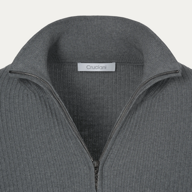 Wool Turtleneck in Light Grey