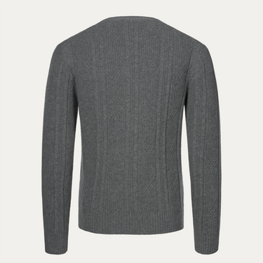 Wool and Cashmere Turtleneck in Steel Grey
