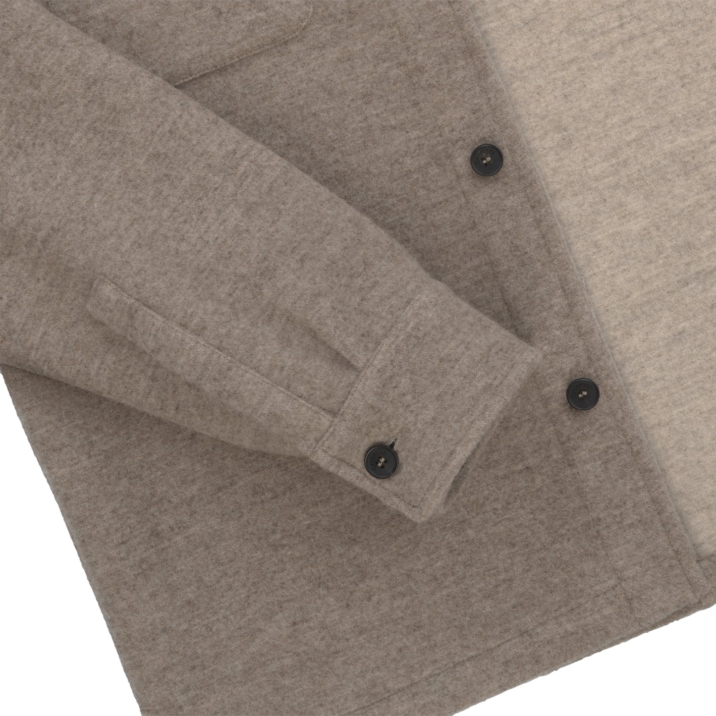Wool-Cashmere Overshirt in Light Brown Melange