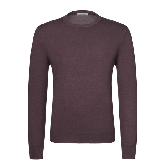 Cashmere and Silk Crew-Neck Sweater in Piermont Stone Red
