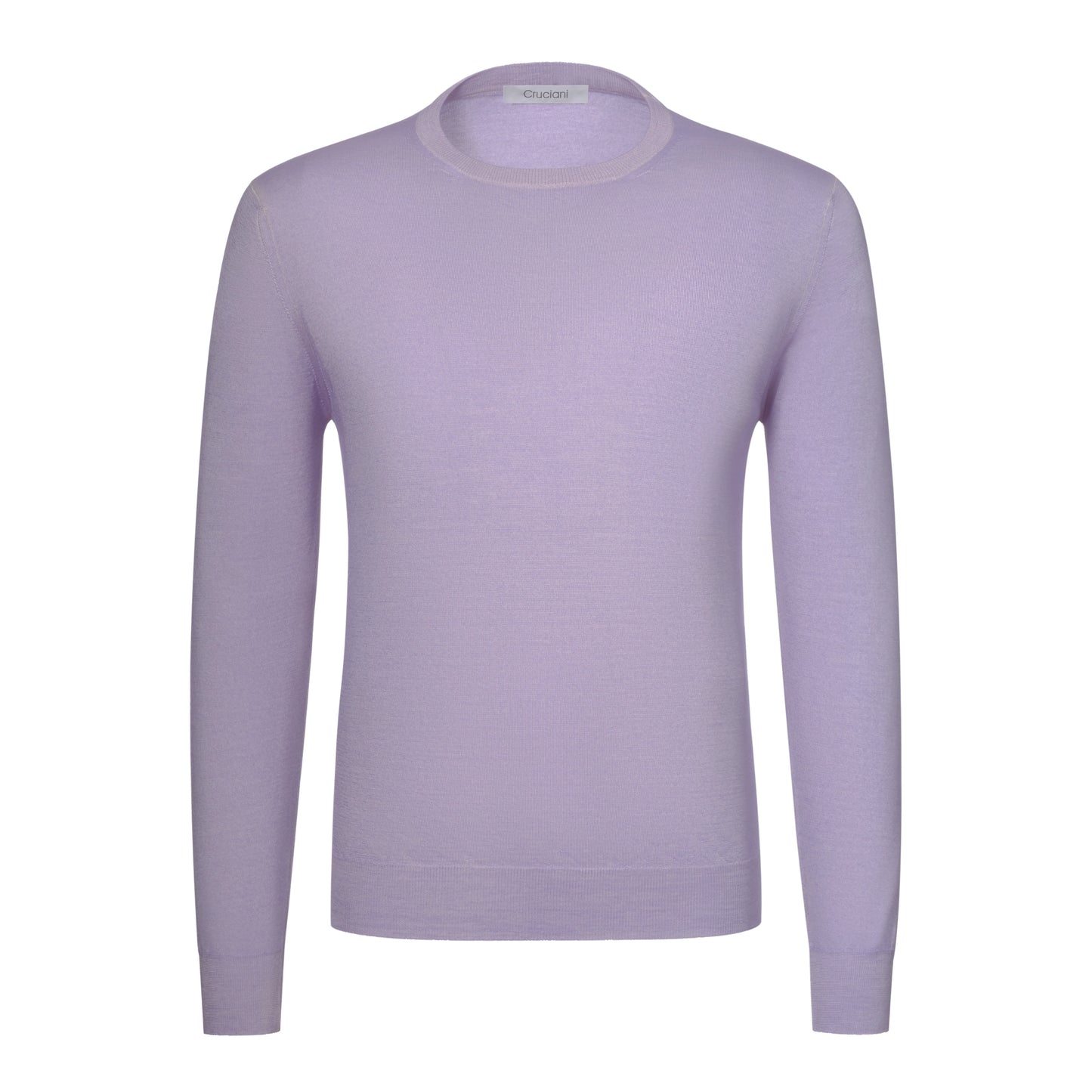 Cashmere and Silk Crew-Neck Sweater in Orchid White