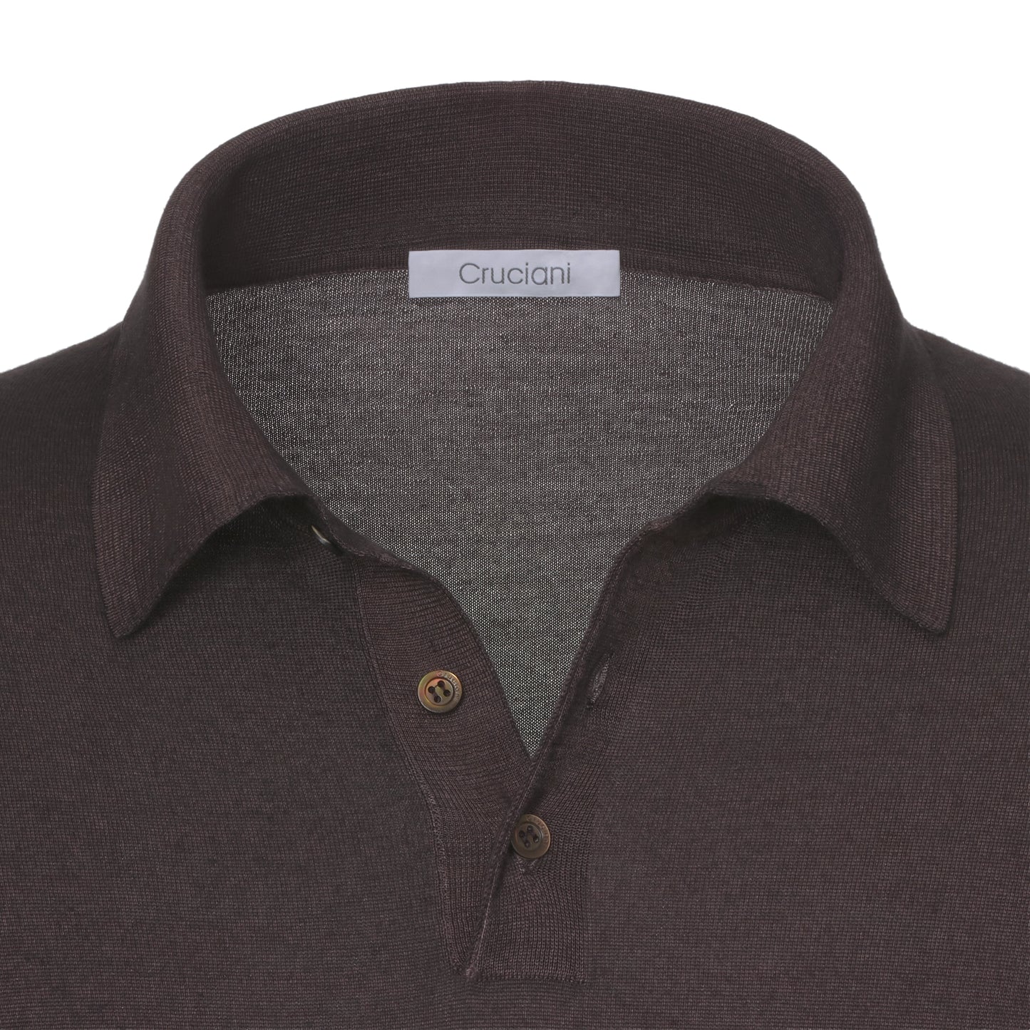 Cashmere and Silk Sweater Polo Shirt in Wild Brown