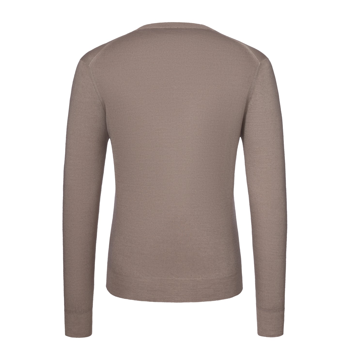 Cashmere and Silk V-Neck Sweater in Caramel Brown