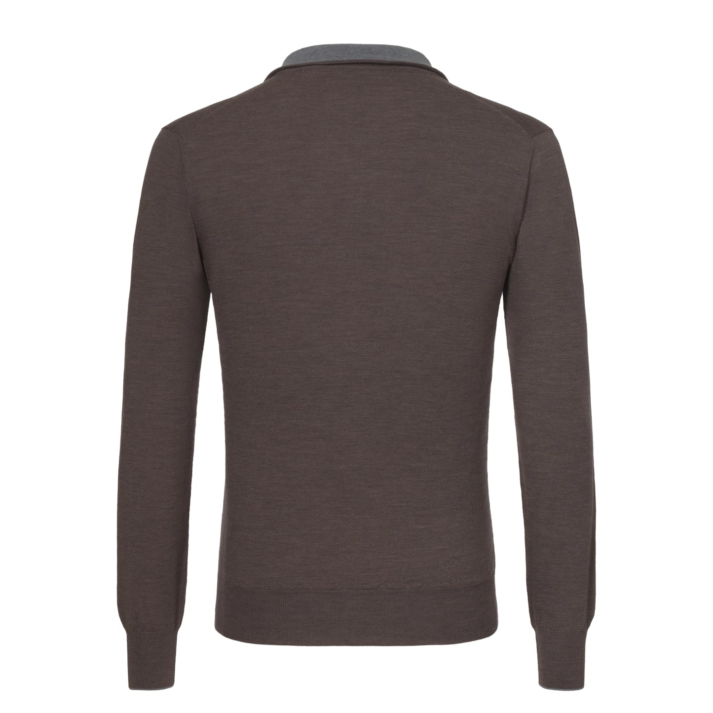 Wool Half-Zip Sweater in Grey Violet Melange