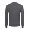 Wool Half-Zip Sweater in Steel Grey Melange