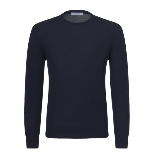 Wool Crew-Neck Sweater in Suit Blue