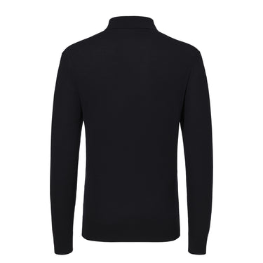Wool Polo Shirt in Black