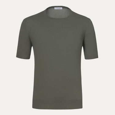 Cotton Crew-Neck T-Shirt in Green