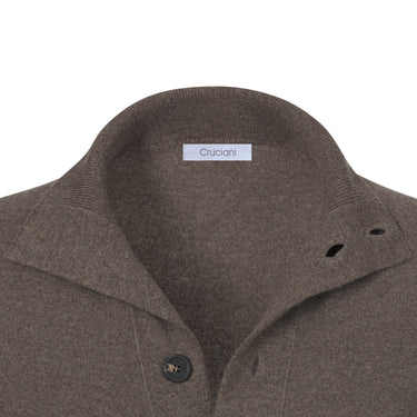 Cashmere Cardigan in Brown Melange