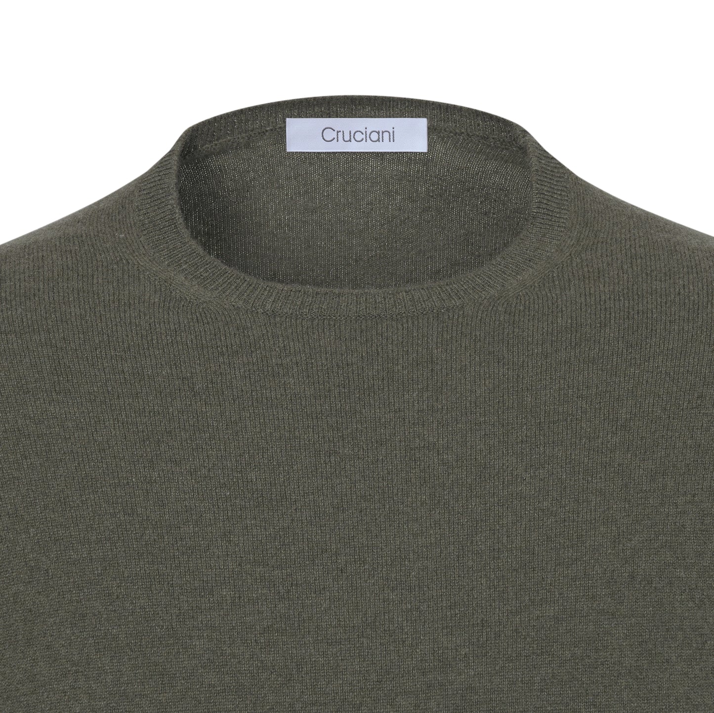 Cashmere Crew-Neck Sweater in Military Green