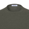 Cashmere Crew-Neck Sweater in Military Green