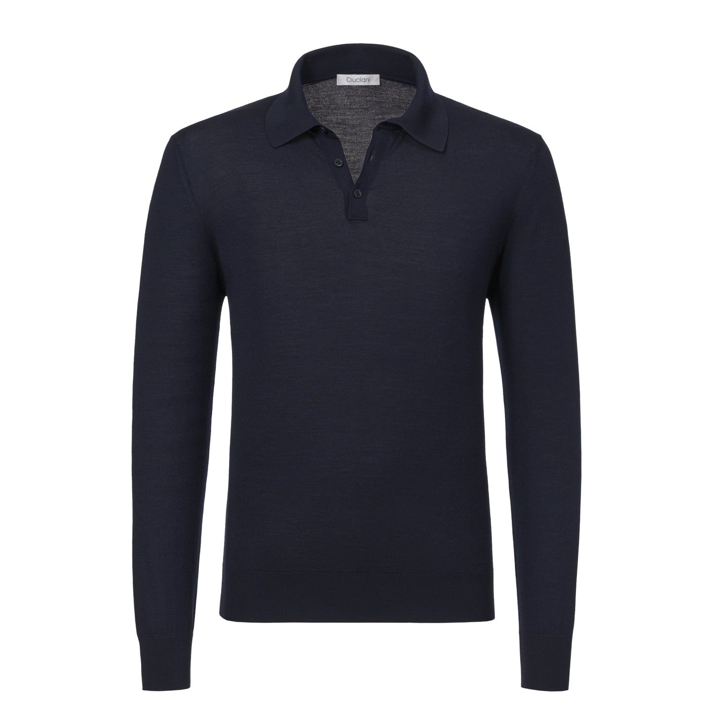 Wool Sweater Polo Shirt in Blue