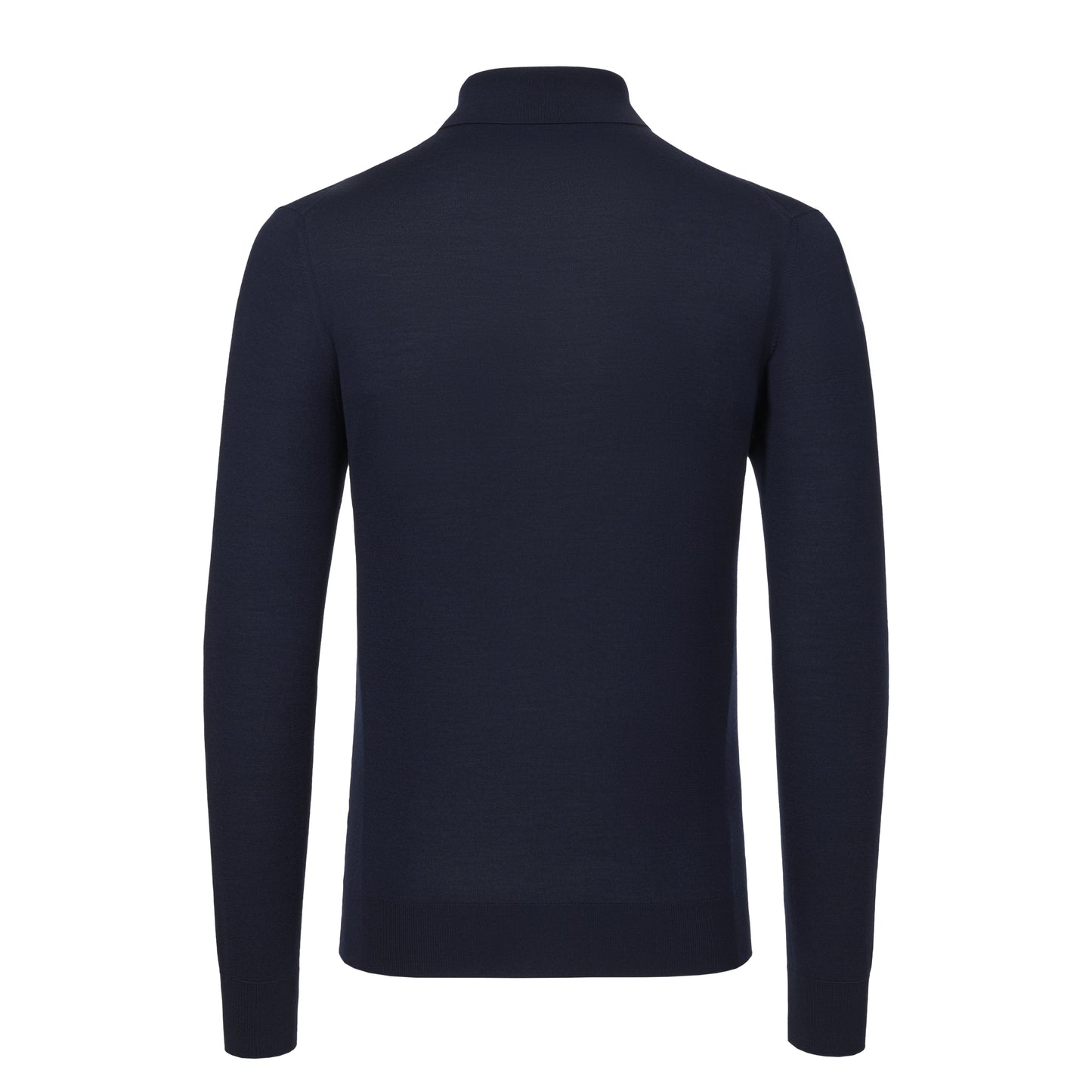 Wool Sweater Polo Shirt in Blue