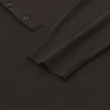 Wool Sweater Polo Shirt in Dark Brown