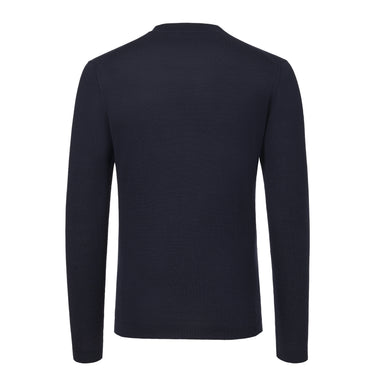 Wool Crew-Neck Sweater in Blue