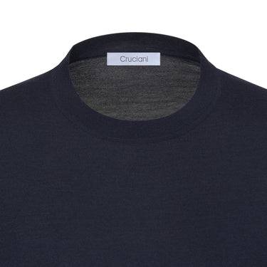 Wool Crew-Neck Sweater in Blue