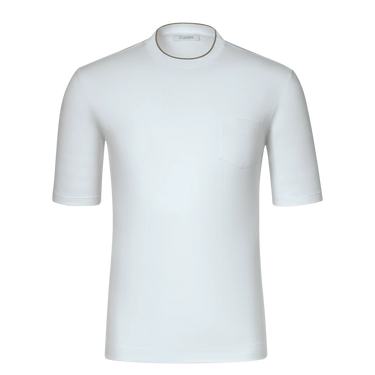 Cruciani | Cotton T-Shirt in White | SARTALE Cruciani | Cotton T-Shirt in White | SARTALE