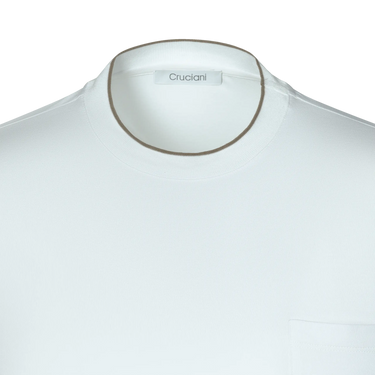 Cruciani | Cotton T-Shirt in White | SARTALE Cruciani | Cotton T-Shirt in White | SARTALE