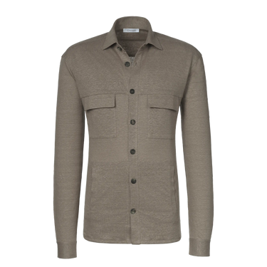 mens taupe dress shirt Mens Classic Fit Spread Collar Dress Shirt in Taupe 19-19.5-34-35 / Taupe