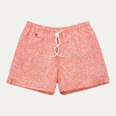 All-Monogram Swim Shorts in Peach Orange
