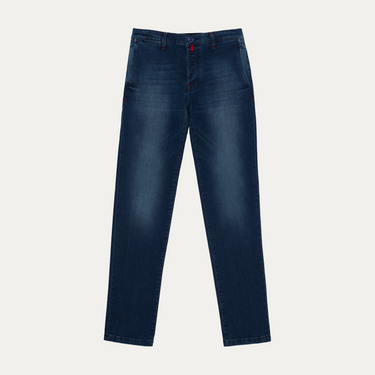 Kiton Slim-Fit Stretch-Cotton Jeans in Denim Blue - SARTALE