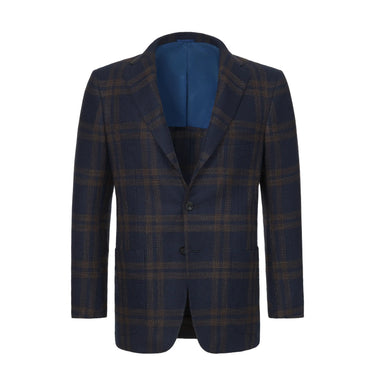 Chaqueta Kiton en azul marino y marrón