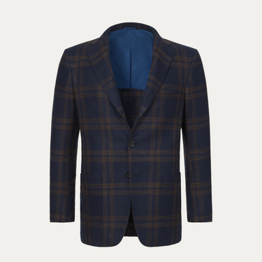 Chaqueta Kiton en azul marino y marrón