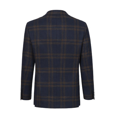 Kiton Jacket in Navy and Brown