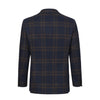 Glencheck Cashmere-Blend Jacket in Royal Blue and Brown