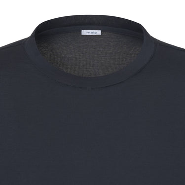 Jersey-Cotton Blend T-Shirt in Dark Blue