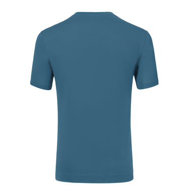 Jersey-Cotton Blend T-Shirt in Blue