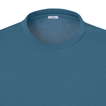 Jersey-Cotton Blend T-Shirt in Blue
