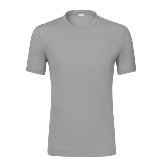 Jersey-Cotton Blend T-Shirt in Greyish Blue