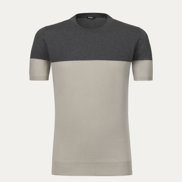 Kiton Crew-Neck Jersey T-Shirt in Grey - SARTALE