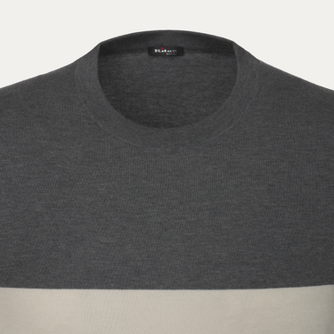 Kiton Crew-Neck Jersey T-Shirt in Grey - SARTALE