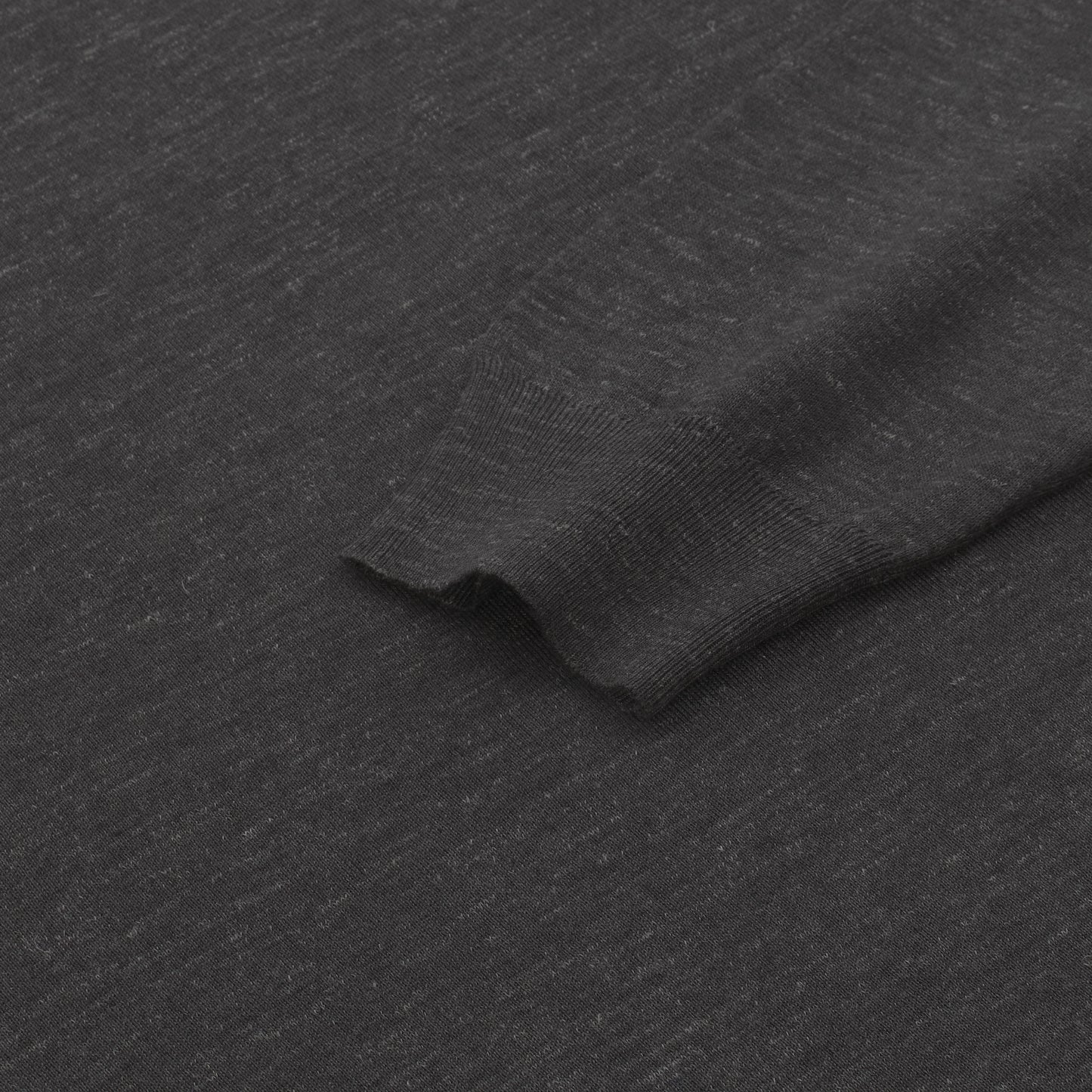 Pullover aus Seiden-Kaschmir-Mischung in Grau-Melange