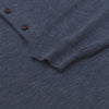 Cashmere-Blend Long Sleeve Polo Shirt in Bronze Blue
