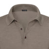Cashmere-Blend Long Sleeve Polo Shirt in Pond Green