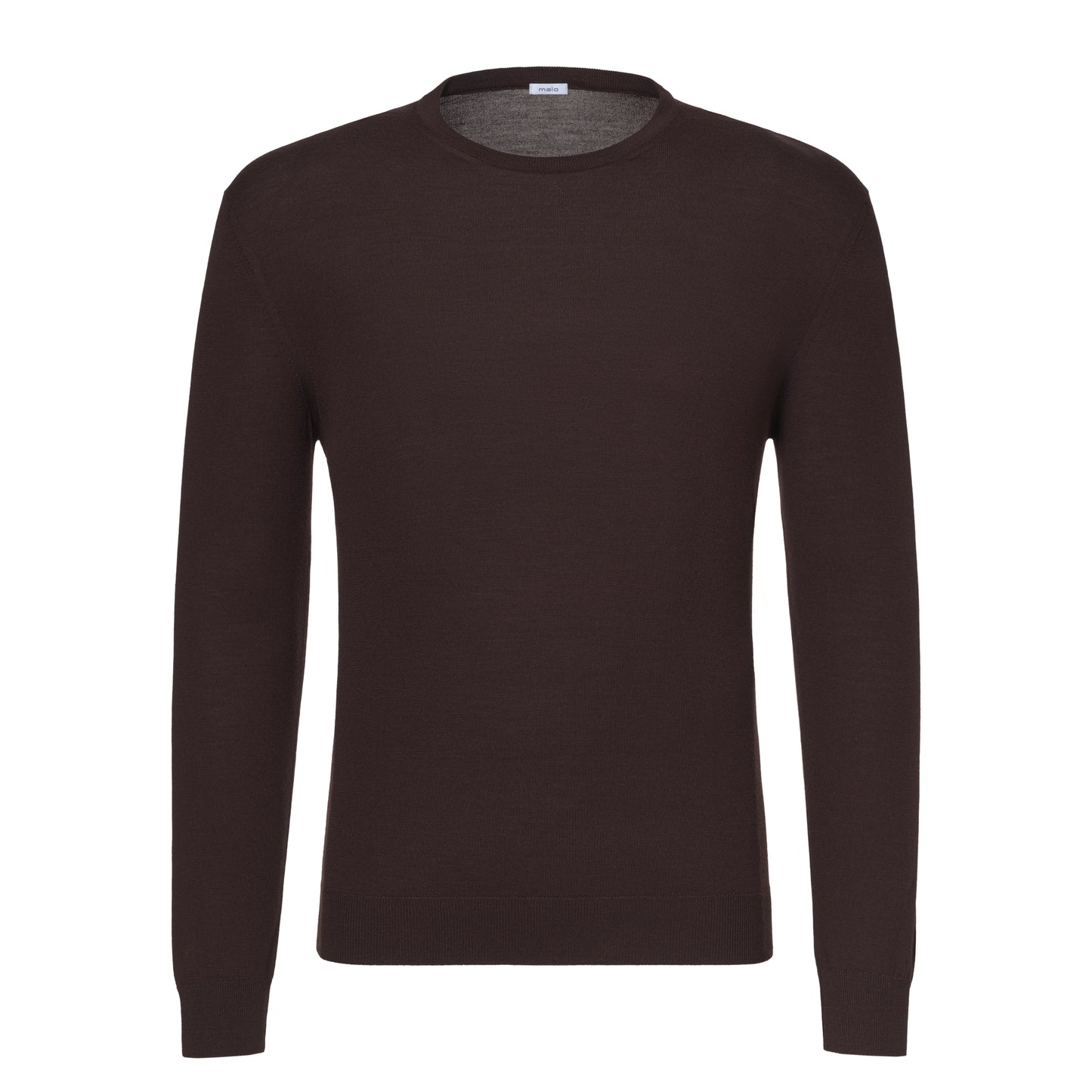 Crew-Neck Wool Pullover in Wild Brown