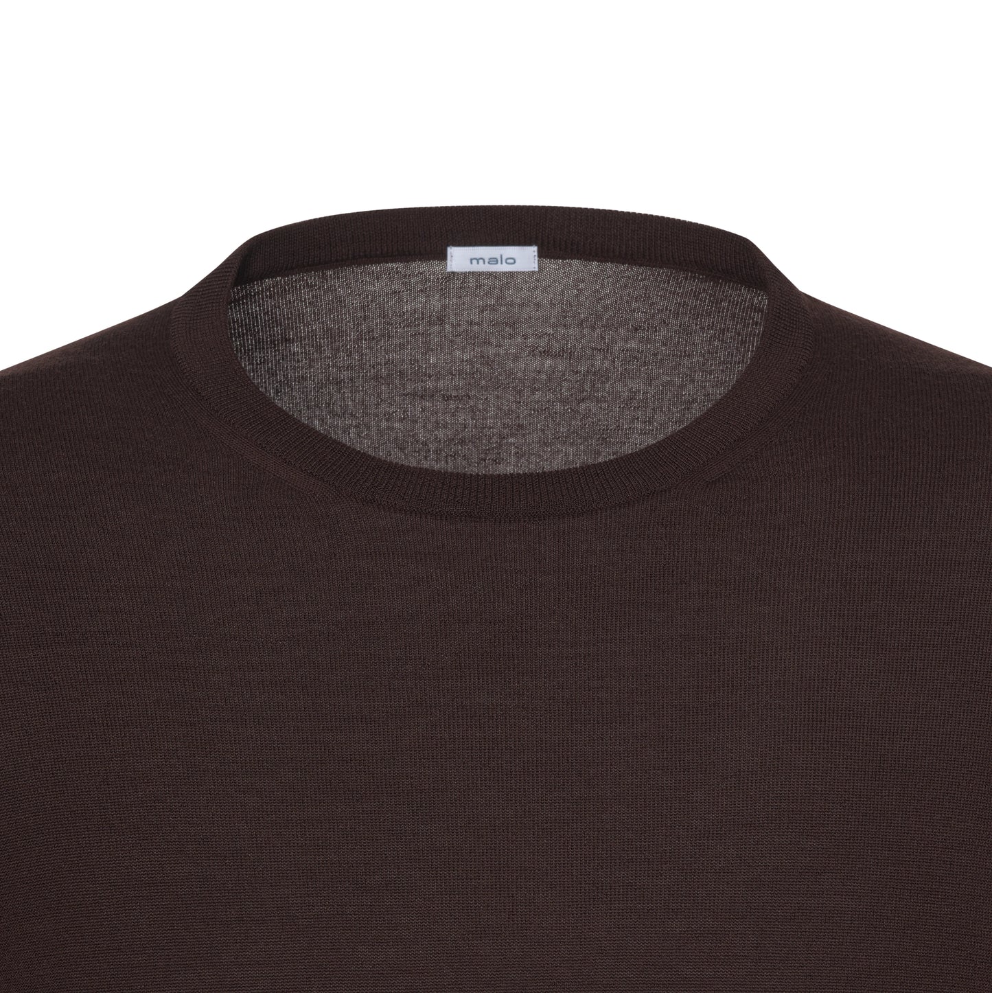 Crew-Neck Wool Pullover in Wild Brown