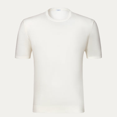 Suéter tipo camiseta de algodón en color blanco cálido