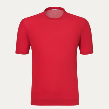 Cotton T-Shirt Sweater in Red