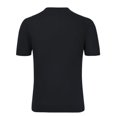 Baumwoll-T-Shirt-Pullover in Dunkelblau