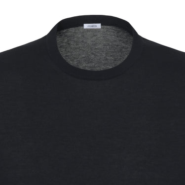 Baumwoll-T-Shirt-Pullover in Dunkelblau