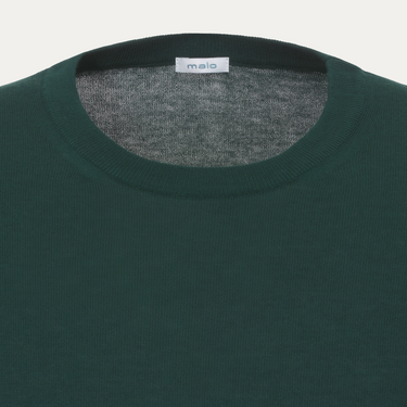 Suéter tipo camiseta de algodón en color azul océano