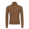 Cashmere Turtleneck Sweater in Sand Brown
