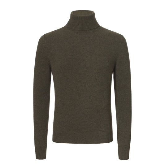 Cashmere Turtleneck Sweater in Forest Green