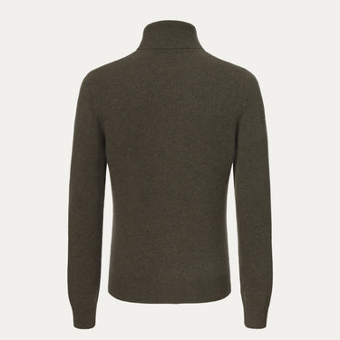 Cashmere Turtleneck Sweater in Forest Green