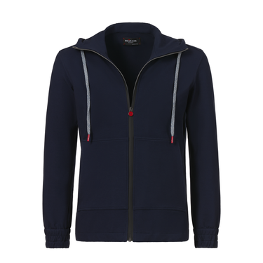 Baumwoll-Sport-Hoodie in Dunkelblau